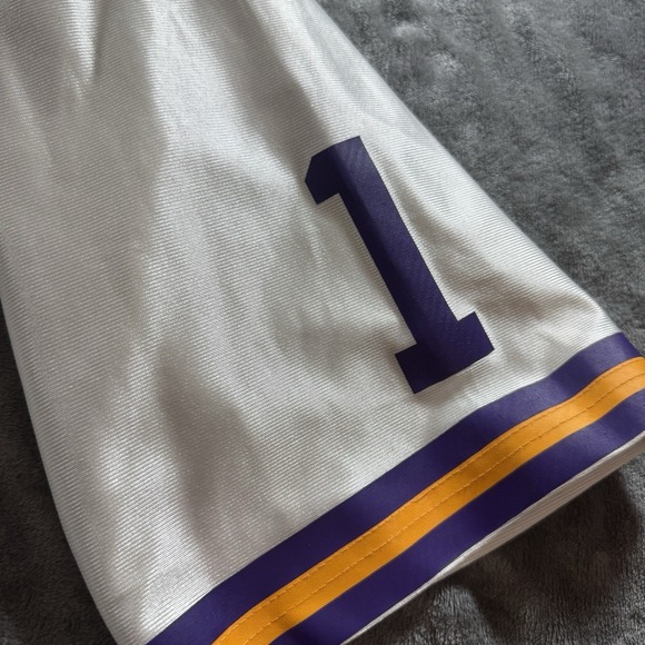 LSU Tigers #1 2008 Allstate BCS National Championship Nike Jersey Sz XL White - Picture 7 of 16